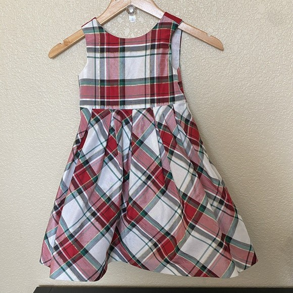 Gymboree Other - Gymboree Red And Green Holiday Dress Back Bow 5